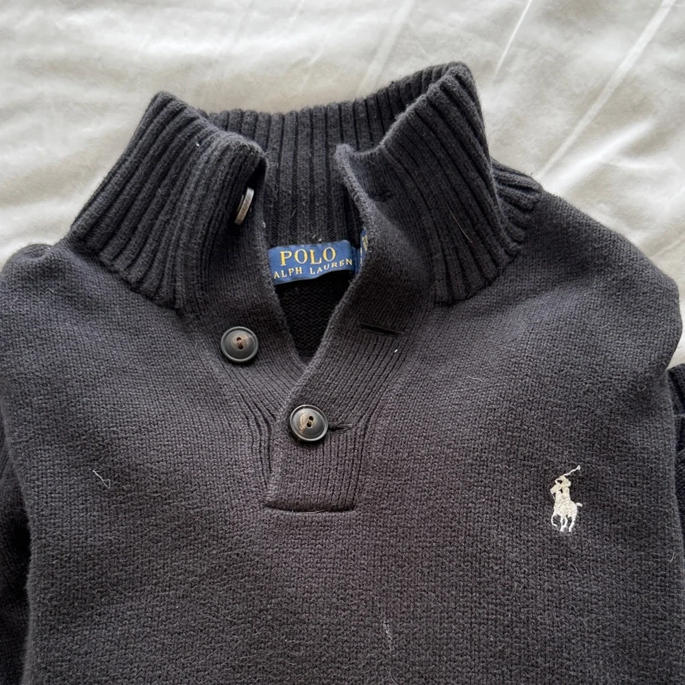 Polo Ralph Lauren Black Turtleneck Sweater - Picture 2 of 2